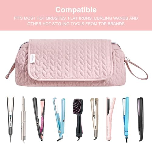 KarSyon Hair Tools Travel Bag with Hot Tool Mat 2 in 1 Organizer Bags - Image 6
