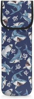 Heat Resistant Neoprene Curling Iron Holder Cover Bag Flat Iron Travel Case for Hair Tools Curling Iron Organizer Bag or Travel Daily Use, 15 x 5 Inches Shark by Unknown