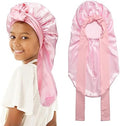 AWAYTR Kids Bonnets for Girls - Satin Long Hair Braid Bonnet for Sleeping by AWAYTR