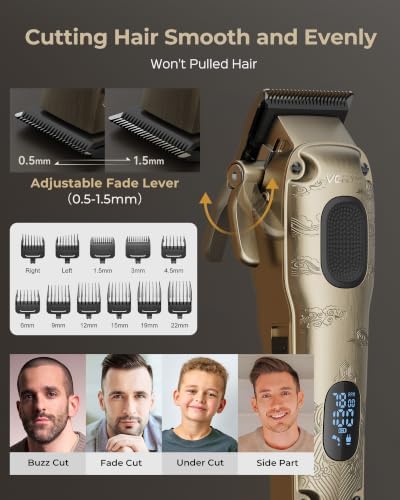 VGRPRO Hair Clippers for Men, Beard Trimmer, Foil Shaver 3-in-1 Clipper Set - Image 2