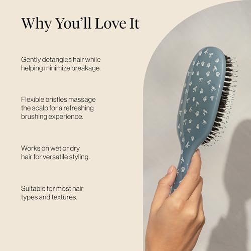 Kitsch Smooth & Polish Hair Brushes For Women and Men - Coastal Blue Print - Image 5