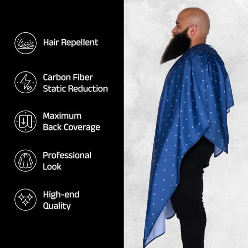 Barber Strong The Barber Cape Haircut Cover for Men, Hair Repelling and Static-Reducing Material, Water Resistant Fabric - Image 3