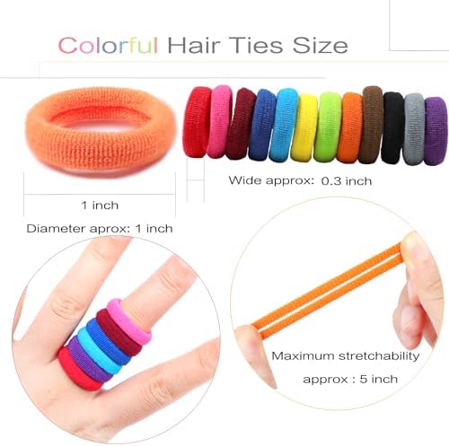 300PCS Baby Hair Ties for Girls,Soft Cotton Seamless Hair Bands - Image 2