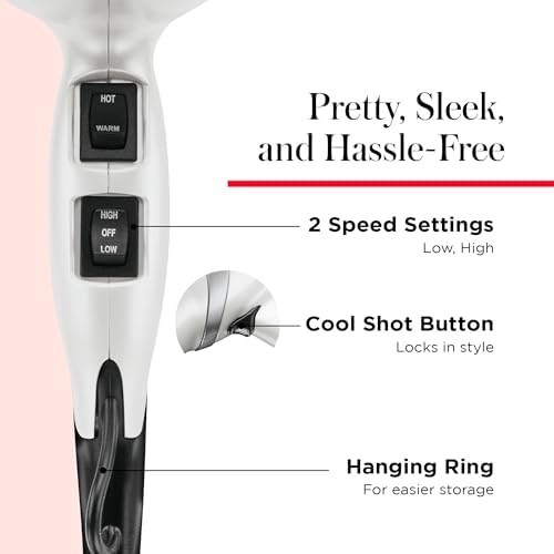 REVLON Infrared Ionic Hair Dryer with Diffuser & Concentrator, White - Image 5