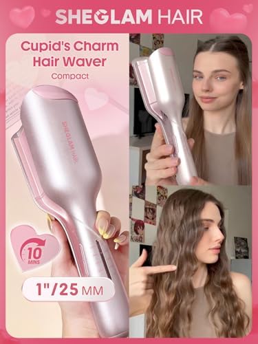 SHEGLAM Beach Wave Hair Waver (Pink, 1 inch) - Image 2