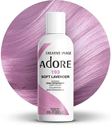 Adore Semi Permanent Hair Color, 193 Soft Lavender, 4 Fl Oz by Adore
