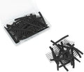 60 Pcs Wig Clips Wig Comb Wig Combs to Secure Wig 7-Teeth Wig Combs for Making Caps (60 Pcs, Black) by xuxisowo