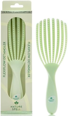 Nature Spell FlexiFlow Detangling Hair Brush, Flexible Strands, Green by NatureSpell