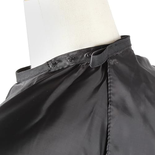 Omvoina Professional Hair Cutting Cape with Adjustable Snap Closure, Salon Barber Cape,Waterproof Hairdressing Salon Cape - 57" x 51"(Black) - Image 7