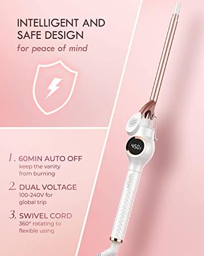 WEEYUM 3/8 Inch Small Curling Iron/Wand for Short Hair, Dual Voltage - Image 6