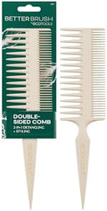 EcoTools Double-Sided Hair Comb, Wide Tooth Comb for Curls, 1 Count by EcoTools