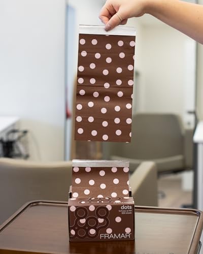 FRAMAR Chocolate Polka Dots Hair Foils For Highlighting, Pop Up Hair Foil - Image 5