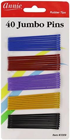 Annie Jumbo Bobby Pins, 2 3/4 Inch, Assorted Colors, 40 Count for Rollers by AnnieInternational