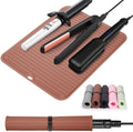 Heat Resistant Mat Large Silicone Hot Hair Tools Mat for Curling Irons Flat Iron Hair Straightener Vanity Mat Portable Hair Styling Tools Hot Pad Vanity Organizers by Quccefods