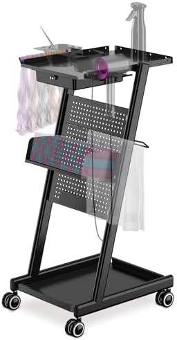 Salon Trolley Salon Cart on Wheels Rolling Salon Tray by K-Salon