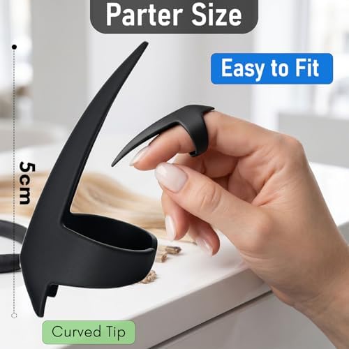 My Hair Tools Hair Parting & Sectioning Ring – Stainless Steel Finger Braiding Pick Tool for Dreadlocks, Wigs, Weaves, Hair Extensions – Quick Install Styling Tool for Salon & Home Use (CPF-31) - Image 3