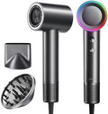 Zibtes High-Speed Hair Dryer with Diffuser, Ionic Blow Dryer (Grey) by WelcometoPurchase