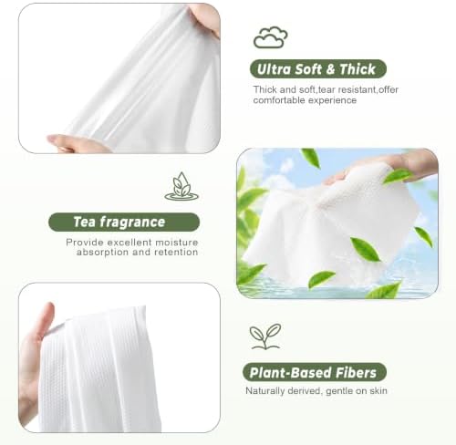 Hot Towel Dispenser Refills, Original Towel Refill for Hot Face Towel Heater Machine, 60 Pcs Disposable Compressed Towels for Towels Warmer Dispenser 100% Plant Fiber（Tea Flavor） - Image 4