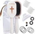 BeautyHAK Blessed Anti-Static Hair Brush Gift Set for Women, Boar Bristle by Beauty+HAK