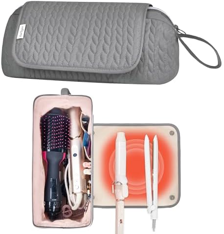 KarSyon Hair Tools Travel Bag with Hot Tool Mat 2 in 1 Organizer Bags by KarSyon