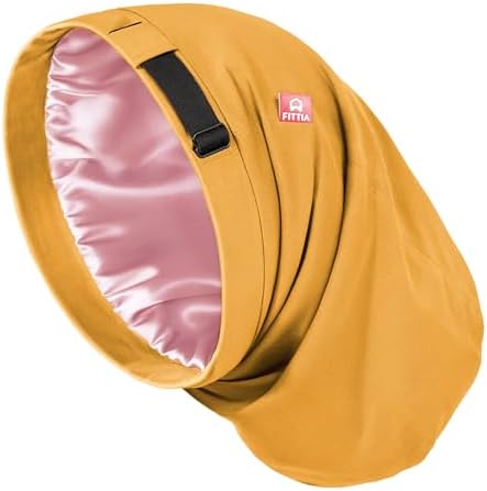 Large Satin Bonnet for Men Sleeping, Dreadlocks Loc Cap for Curly Wave Long by FITTIA