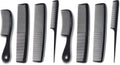 Mars Wellness 4 Piece Professional Comb Set Black - USA MADE - Fine Pro Tail Combs, Dresser Hair Comb Styling Comb - Premium Grade for Men and Women - Parting Teasing and Styling (Pack of 2) by MarsWellness