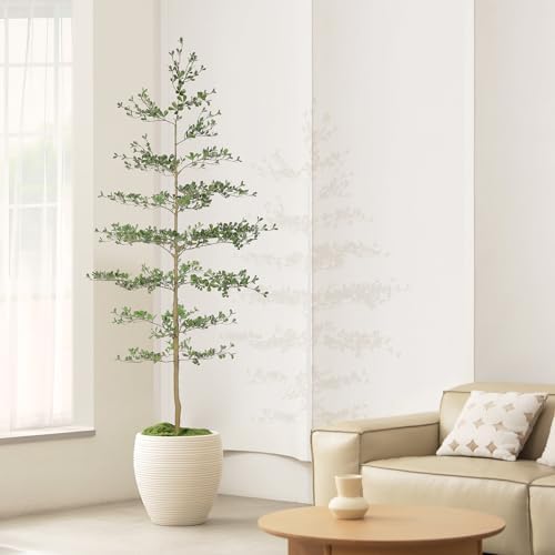 LYERSE Black Olive Tree Artificial 8ft with Natural Trunk, Realistic Leaves - Image 7