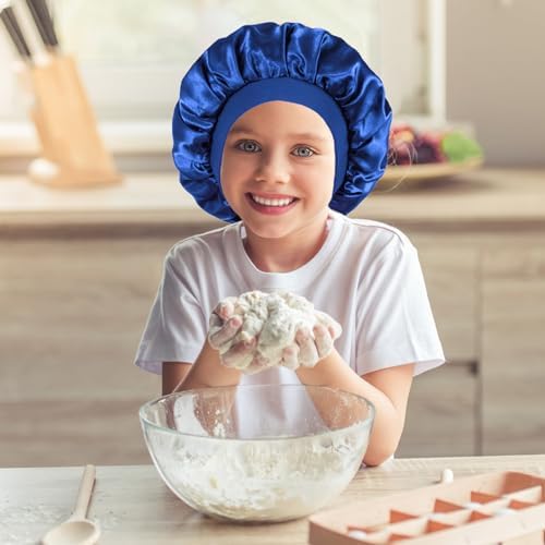 3 Pcs Kids Bonnets for Girls, Satin Silk Hair Bonnet for Sleeping - Image 3