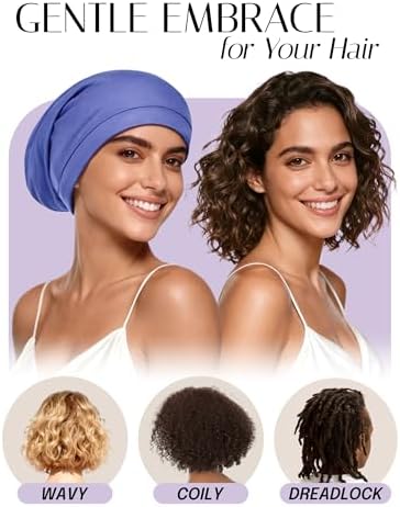 OLESILK 100% Mulberry Silk Bonnet for Sleeping Women, Hair Wrap for Curly Hair Care, Real Silk, Not Satin - Image 4