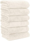 MOONQUEEN 6 Pack Premium Hand Towels - Quick Drying - Microfiber Coral Velvet Highly Absorbent Towels - Multipurpose Use as Hotel, Bathroom, Shower, Spa, Hand Towel 16 x 28 inches (Cream) by MOONQUEEN