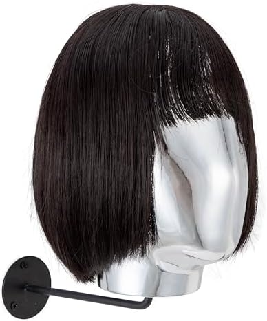 Silver Wall Mount Wig Head, Wall Mounted Mannequin Head for Wigs, Mannequin Head Wall Mount Wig Stand for Caps, Hanging Mannequin Head Model Wig Holder for Hats - Image 7