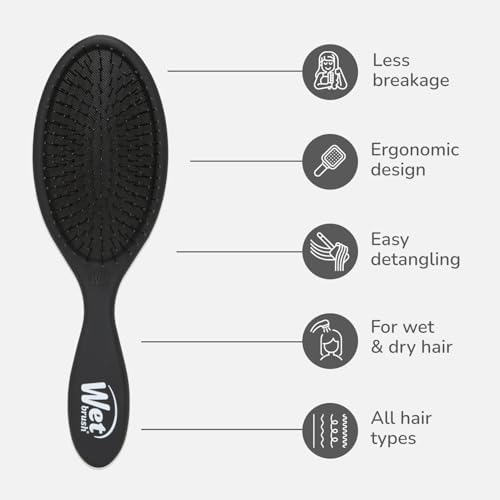 Wet Brush Original Detangler Hair Brush, Black Frost, For All Hair Textures - Image 4