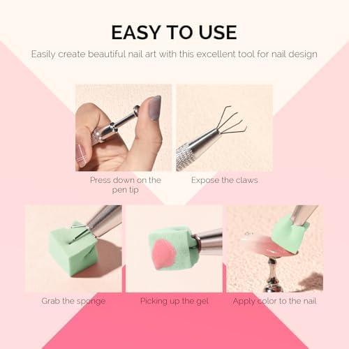 MelodySusie 100Pcs Soft Nail Sponges for Ombre - Image 6