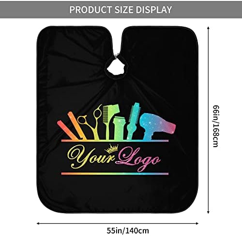 Barber Cape Hello Girl Gorgeous Glitters Eyelash Salon Apron Hair Cutting Cape Barbershop Kits For Women 55''X66'' - Image 3