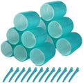 Hair Rollers, 12 Pack Self Grip Salon Hairdressing Curlers, DIY Curly Hairstyle, Large Rollers 1.57In Blue-Green by BESSEEK