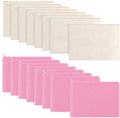 meekoo 16 Pcs Blank Canvas Zipper Pouch Pencil Bag Bulk, L, Beige and Pink by meekoo
