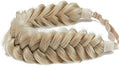 Synthetic Hair Braided Headband Classic Wide Strands Wedding Disorderly Fluffy Braids Wig Band Women Beauty Accessory by TOECWEGR