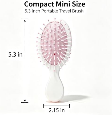 12 pcs Mini Hair Brush,Travel Detangling Brush - Image 2