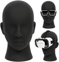 Male Mannequin Head Professional PVC Manikin Head for Display Wigs Hats Headphone Mask Sunglasses Scarf Jewelry Display Stand (Matte Black) by ProfessionMaleMannequinHead