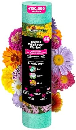 Growtrax Pollinator Wildflower & Sunflower Seed Mix - 40 Sq Ft by GROWTRAX