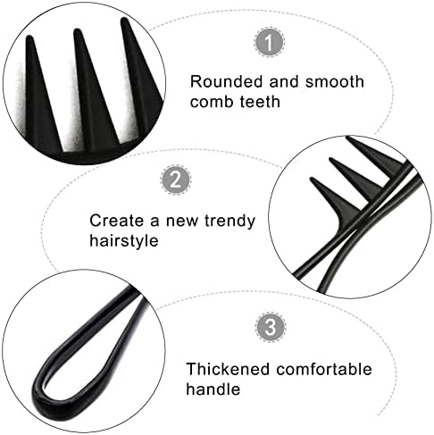 2 Pcs Wide Tooth Comb, Large Tooth Curl Comb Shark Teeth Hair Hairstyle Tool for Curly Wet Wavy Thick Hair Wigs Barber Salon, Women Men - Image 4