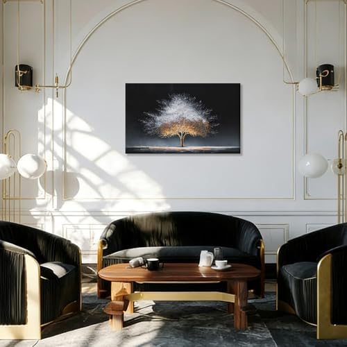 EEYNAQQ Burning Tree of Life Canvas Wall Art 16x24 Inches Ready to Hang - Image 2