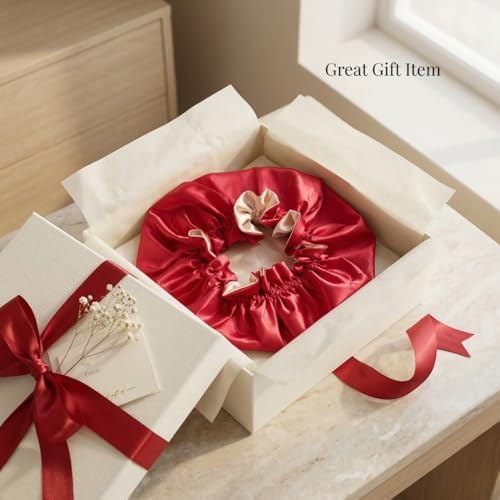 Silk Satin Hair Bonnet for Sleeping Reversible - Image 4
