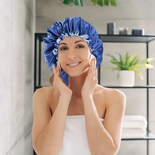 Edoneery Satin Bonnet for Sleeping Women, Double Layer Adjustable Sleep Cap - Image 7