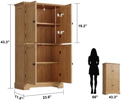 ChooChoo Bathroom Floor Cabinet with Adjustable Shelves - Image 3