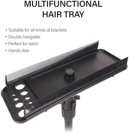 Hair Extension Holder Hanger Braiding Rack Extension Tool Double-Side Teeth Extension Display Holder Hair Separator holder for Hair Salon Home (Tripod not included) - Image 5