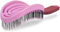 NuWay® DoubleC® Scalp Care Hair Brush – Patented Double Curve Design for Scalp Massage, Vented Blow-Dry Styling, Wet & Dry Hair, All Hair Types (Petal Pink) by NuWay4Hair