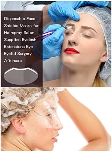 EBANKU 200 PCS Shower Face Shield Eyebrow Eyelash Shield Visors Upgrade - Image 4