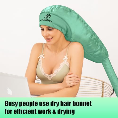 Bonnet Hair Dryer,Hooded Hair Dryer Attachment, Dryer Hooded Diffuser Cap for Curly,Speeds Up Drying Time,Safety Deep Conditioning At Home(Green) - Image 5