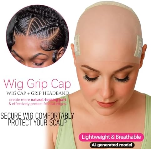 Labhairs Lace-MAX Wig Grip Cap for Women, Non-Slip for Glueless Wigs, Nude - Image 2